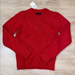 NWT Lucky Brand red dot sweater Small